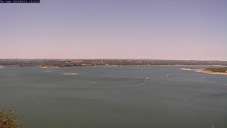 Lake Travis webcam, September 12, 2015 11:20 AM CT