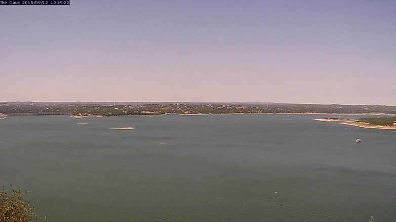 Lake Travis webcam, September 12, 2015 11:25 AM CT
