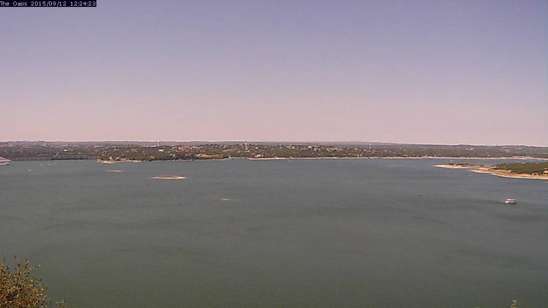 Lake Travis webcam, September 12, 2015 11:30 AM CT