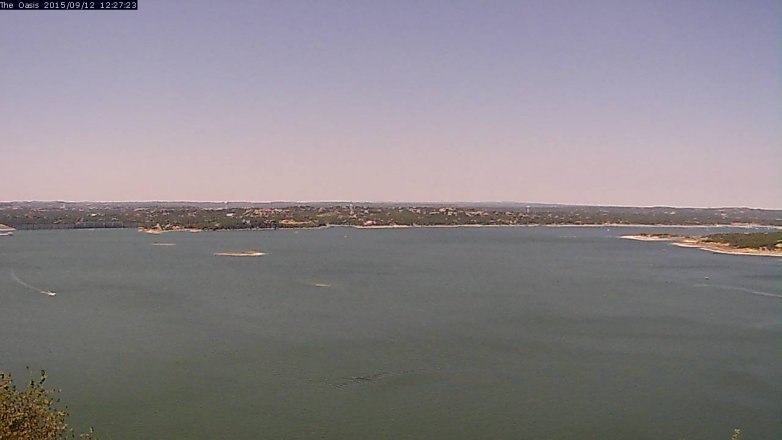 Lake Travis webcam, September 12, 2015 11:35 AM CT