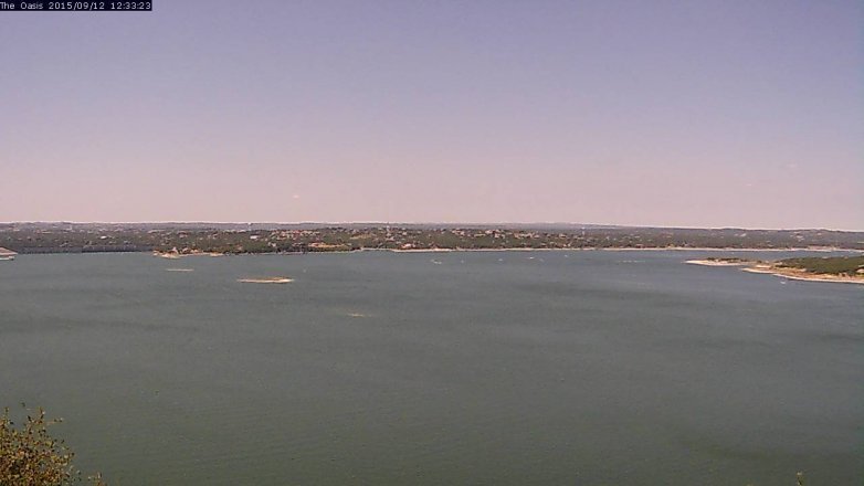 Lake Travis webcam, September 12, 2015 11:40 AM CT