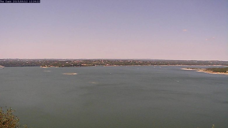 Lake Travis webcam, September 12, 2015 11:45 AM CT