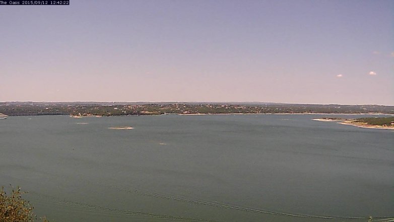 Lake Travis webcam, September 12, 2015 11:50 AM CT