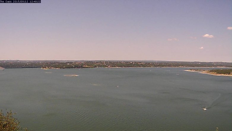 Lake Travis webcam, September 12, 2015 11:55 AM CT
