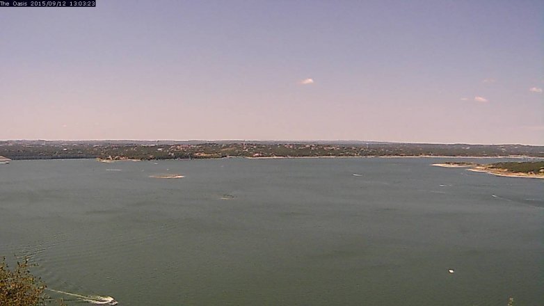Lake Travis webcam, September 12, 2015 12:10 PM CT