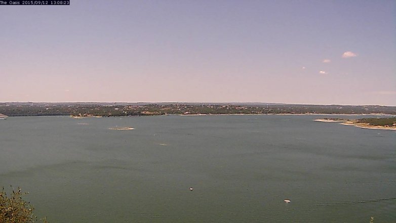 Lake Travis webcam, September 12, 2015 12:15 PM CT