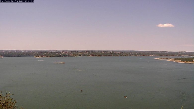 Lake Travis webcam, September 12, 2015 12:20 PM CT