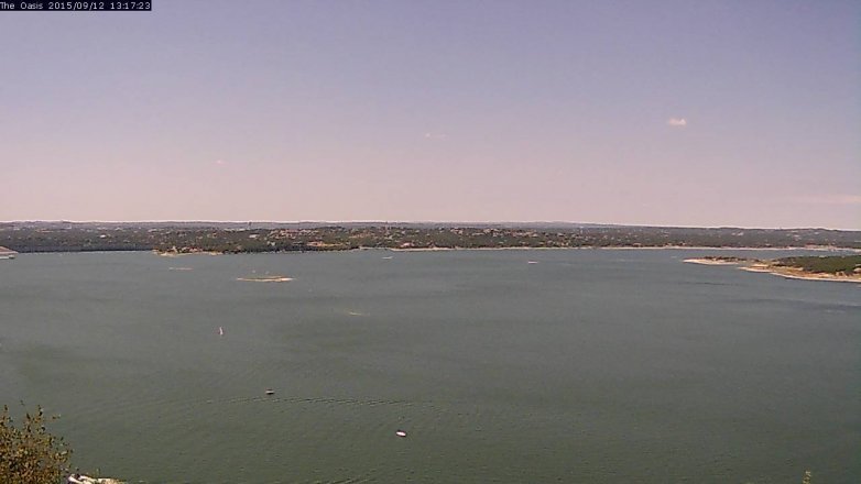Lake Travis webcam, September 12, 2015 12:25 PM CT