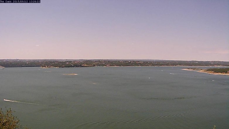 Lake Travis webcam, September 12, 2015 12:35 PM CT