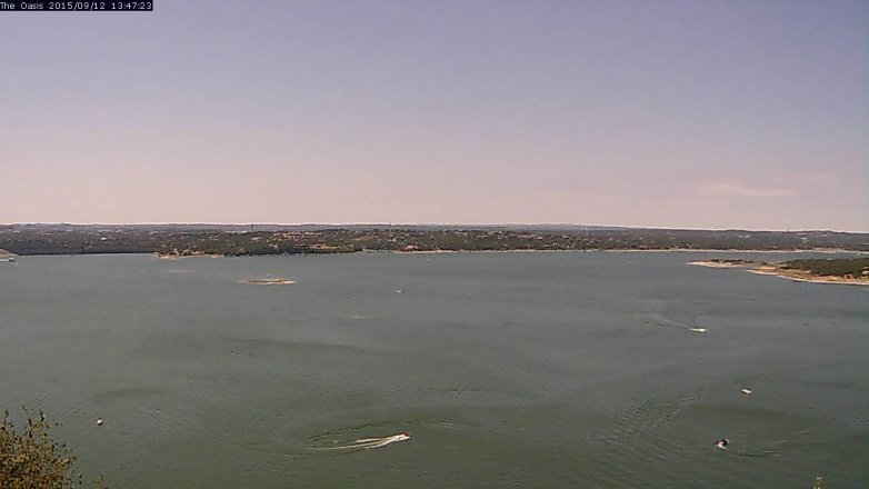 Lake Travis webcam, September 12, 2015 12:55 PM CT