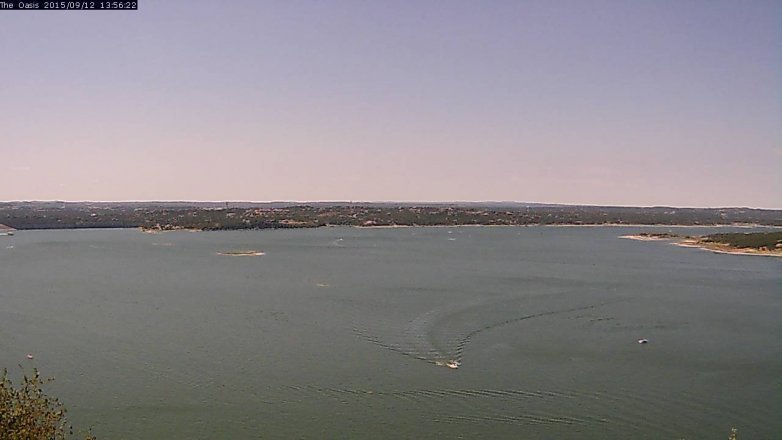Lake Travis webcam, September 12, 2015 1:05 PM CT