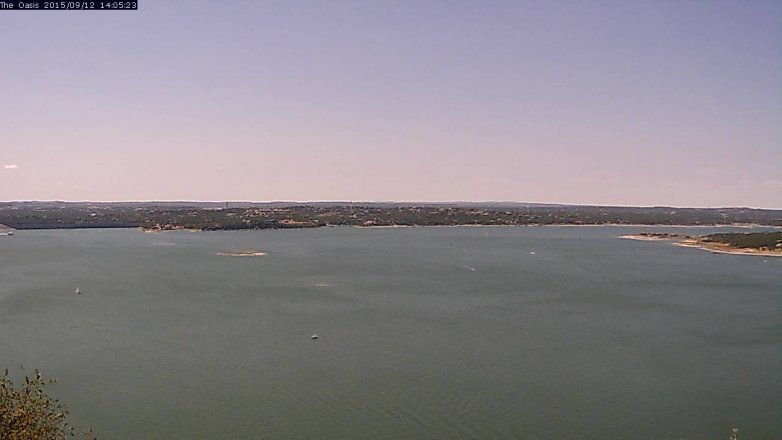 Lake Travis webcam, September 12, 2015 1:10 PM CT
