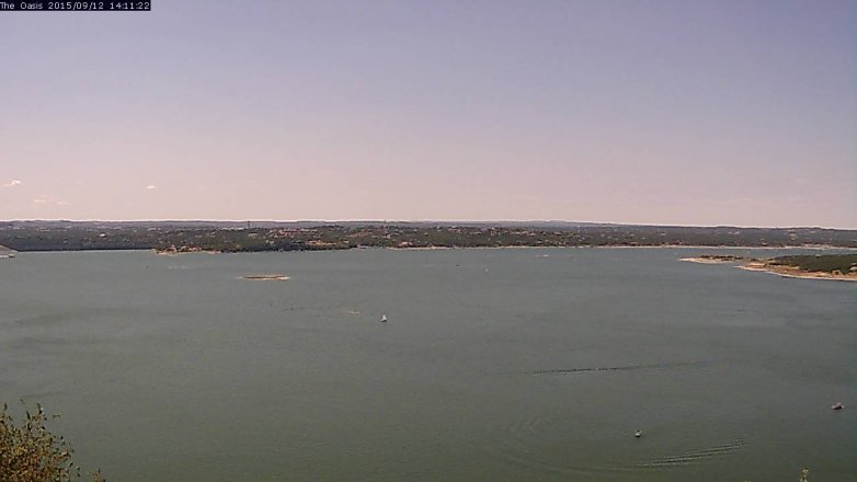 Lake Travis webcam, September 12, 2015 1:20 PM CT