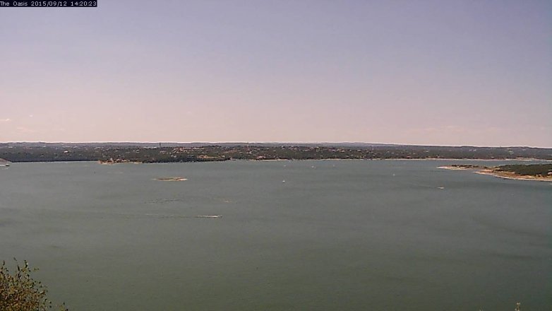 Lake Travis webcam, September 12, 2015 1:25 PM CT