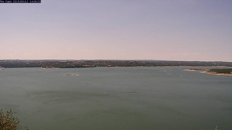 Lake Travis webcam, September 12, 2015 1:30 PM CT