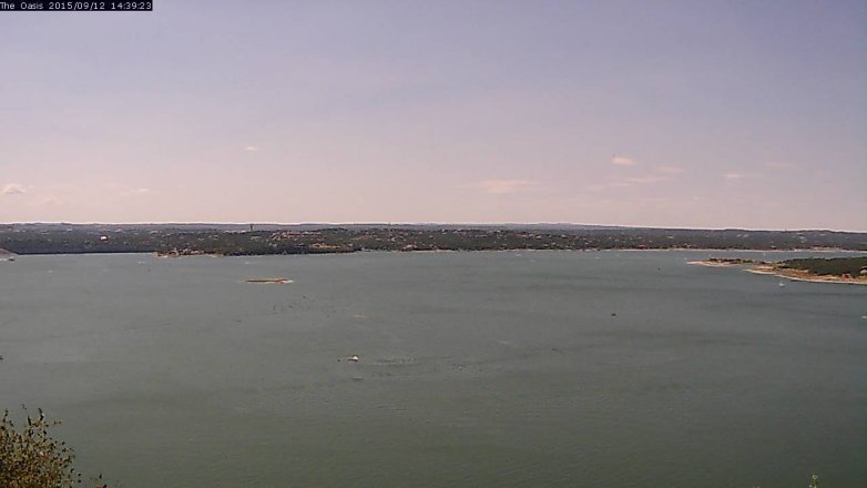 Lake Travis webcam, September 12, 2015 1:45 PM CT