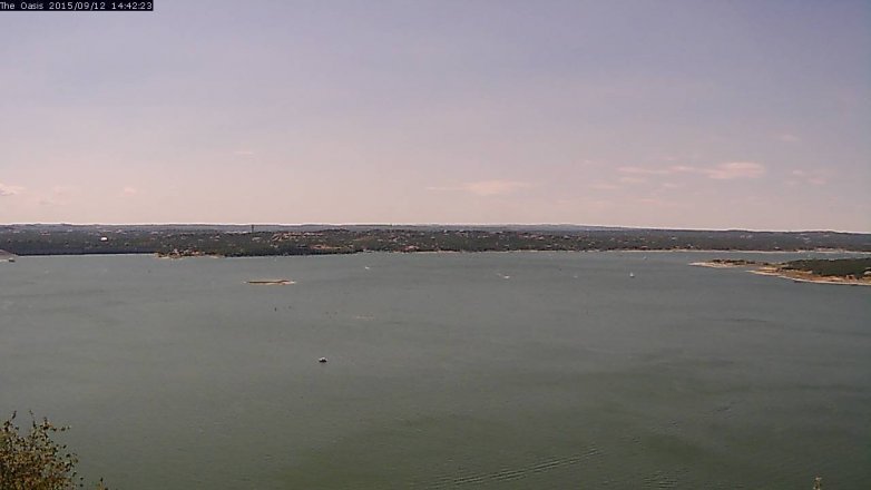 Lake Travis webcam, September 12, 2015 1:50 PM CT
