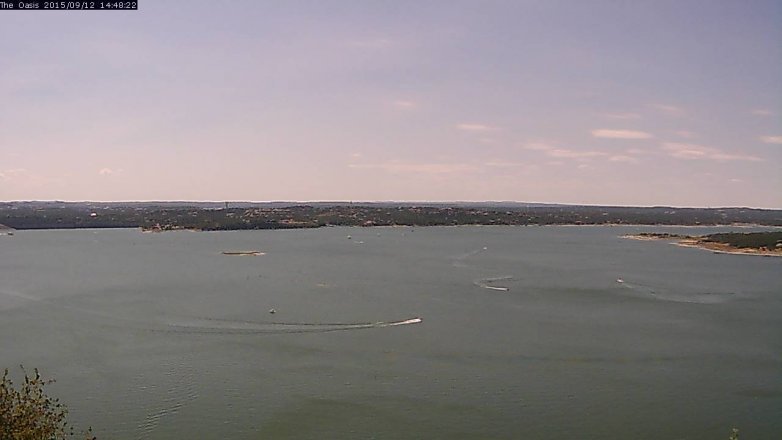 Lake Travis webcam, September 12, 2015 1:55 PM CT