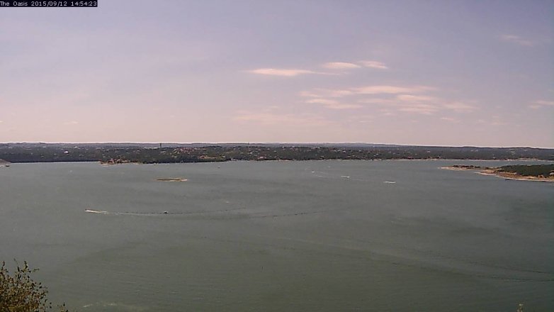 Lake Travis webcam, September 12, 2015 2:00 PM CT