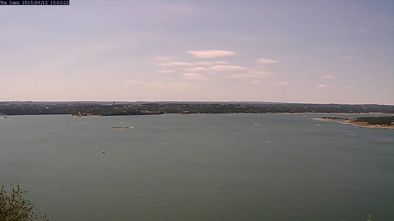 Lake Travis webcam, September 12, 2015 2:10 PM CT