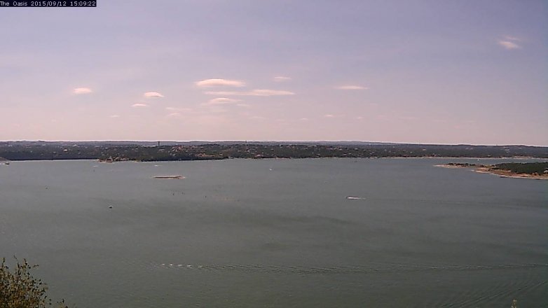 Lake Travis webcam, September 12, 2015 2:15 PM CT