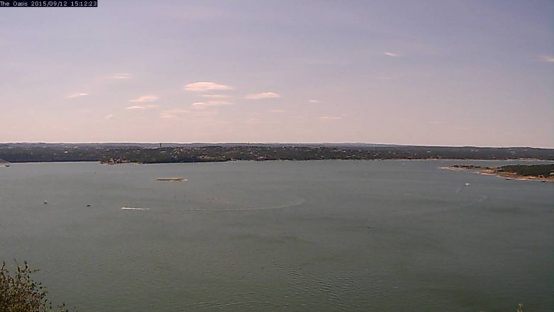 Lake Travis webcam, September 12, 2015 2:20 PM CT