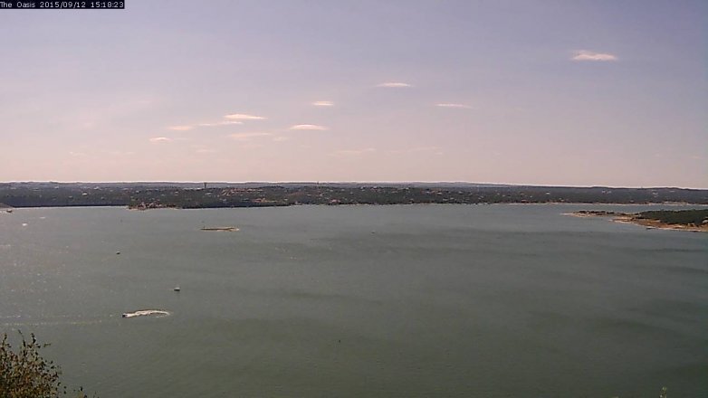 Lake Travis webcam, September 12, 2015 2:25 PM CT
