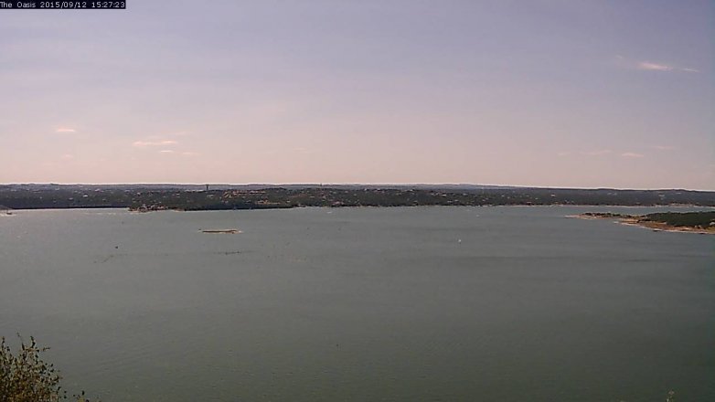 Lake Travis webcam, September 12, 2015 2:35 PM CT