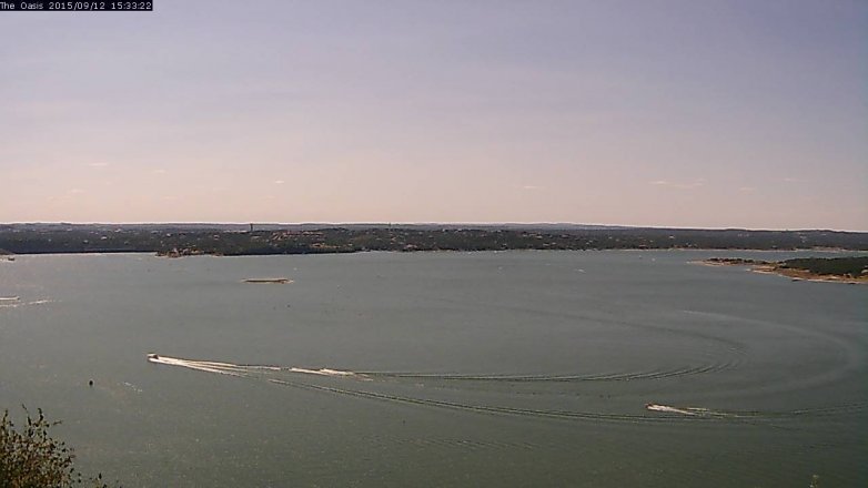 Lake Travis webcam, September 12, 2015 2:40 PM CT