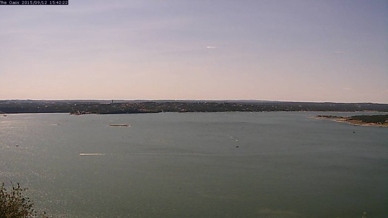 Lake Travis webcam, September 12, 2015 2:50 PM CT