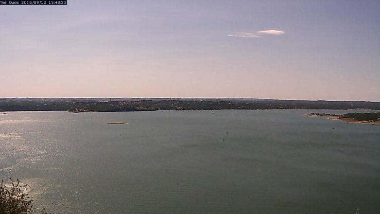 Lake Travis webcam, September 12, 2015 2:55 PM CT