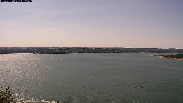 Lake Travis webcam, September 12, 2015 3:00 PM CT