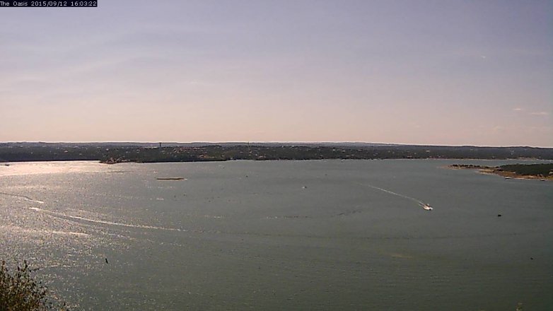 Lake Travis webcam, September 12, 2015 3:10 PM CT