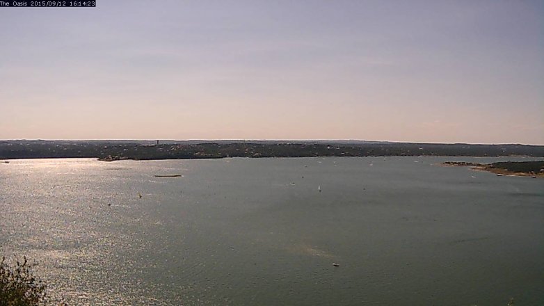 Lake Travis webcam, September 12, 2015 3:20 PM CT