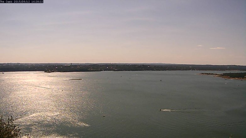 Lake Travis webcam, September 12, 2015 3:35 PM CT