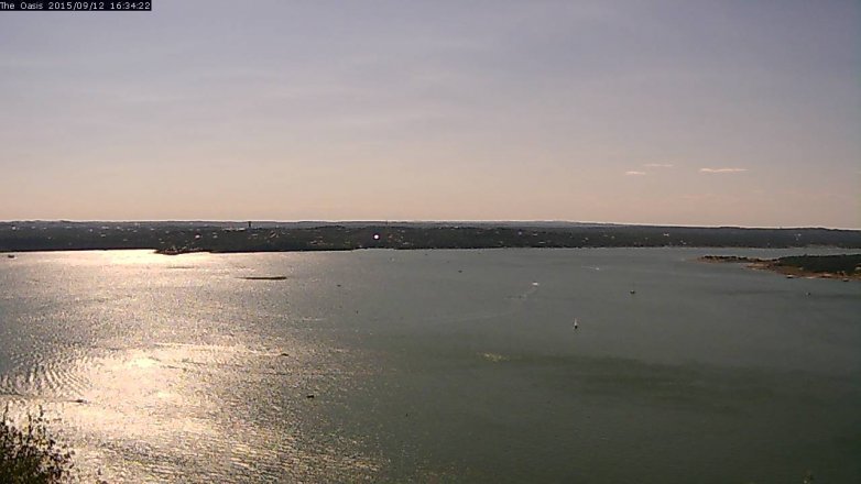 Lake Travis webcam, September 12, 2015 3:40 PM CT