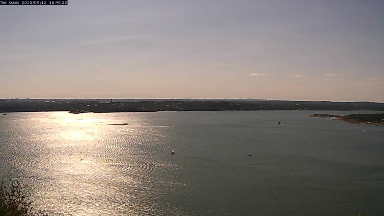 Lake Travis webcam, September 12, 2015 3:55 PM CT