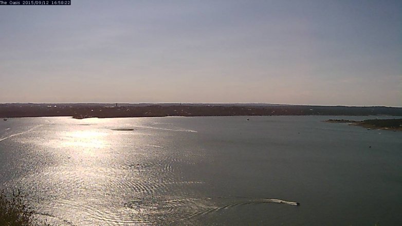 Lake Travis webcam, September 12, 2015 4:05 PM CT