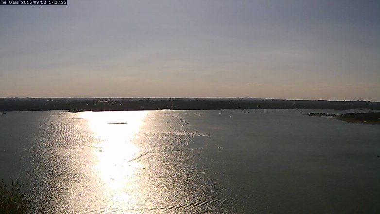 Lake Travis webcam, September 12, 2015 4:35 PM CT