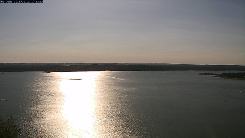 Lake Travis webcam, September 12, 2015 4:40 PM CT