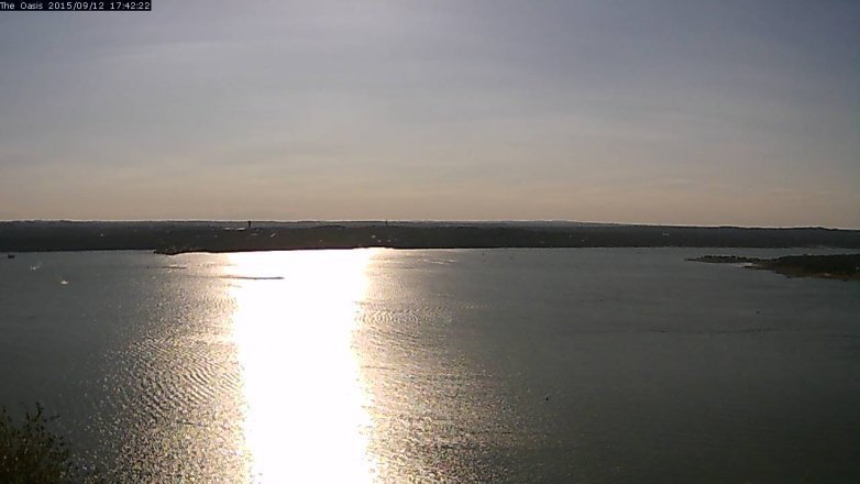 Lake Travis webcam, September 12, 2015 4:50 PM CT