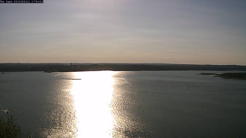 Lake Travis webcam, September 12, 2015 5:00 PM CT
