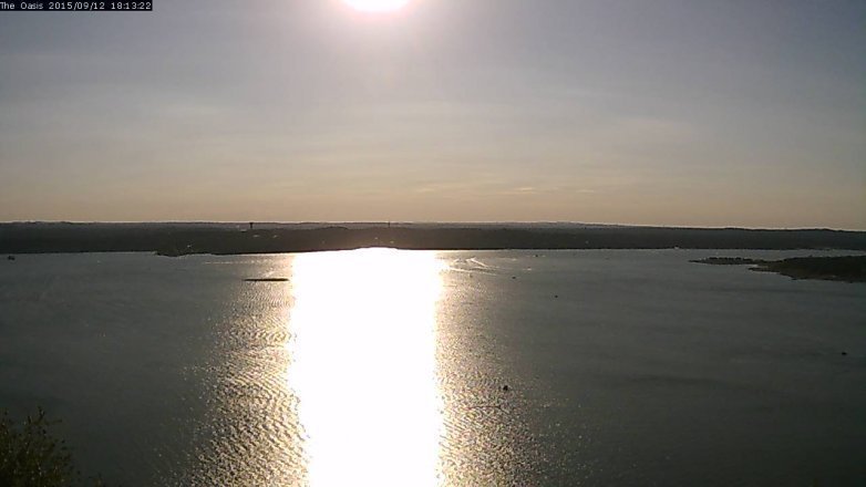 Lake Travis webcam, September 12, 2015 5:20 PM CT