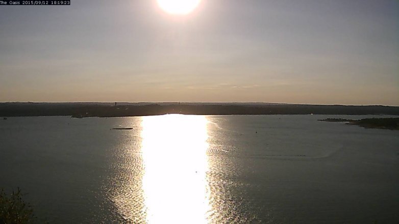 Lake Travis webcam, September 12, 2015 5:25 PM CT