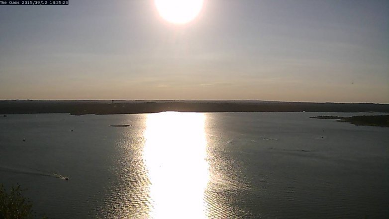 Lake Travis webcam, September 12, 2015 5:30 PM CT