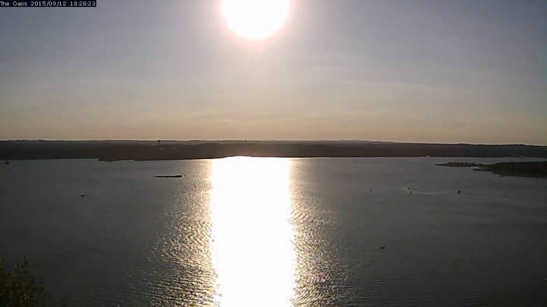 Lake Travis webcam, September 12, 2015 5:35 PM CT