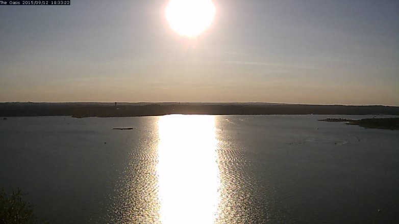 Lake Travis webcam, September 12, 2015 5:40 PM CT
