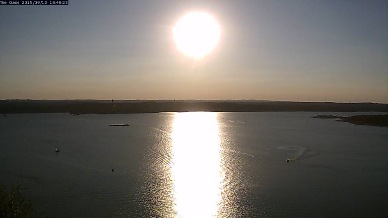Lake Travis webcam, September 12, 2015 5:55 PM CT