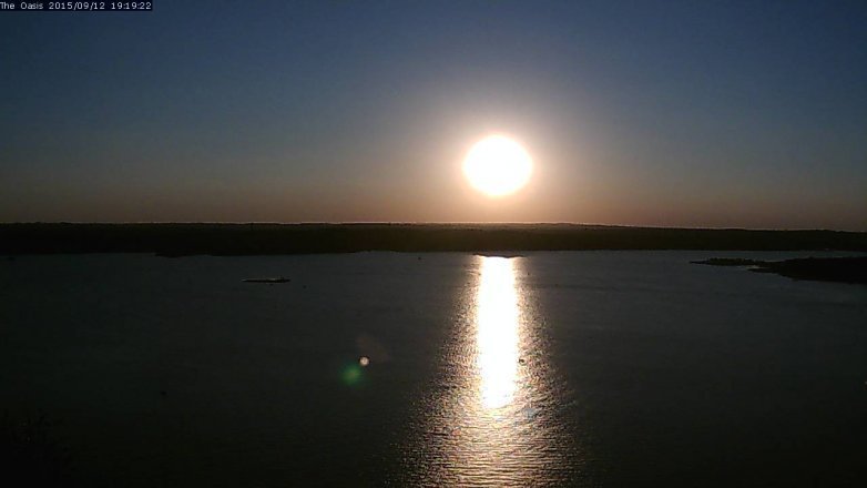 Lake Travis webcam, September 12, 2015 6:25 PM CT