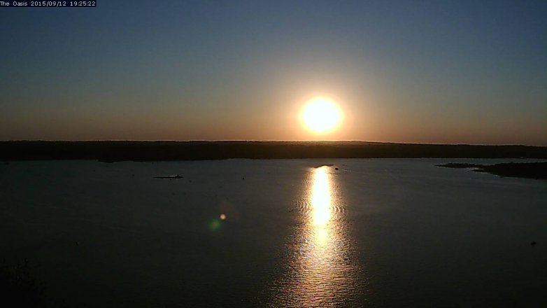 Lake Travis webcam, September 12, 2015 6:30 PM CT